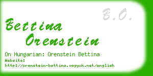 bettina orenstein business card